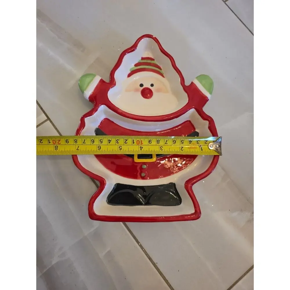 Santa Candy Dish‎ Christmas Plate Platter